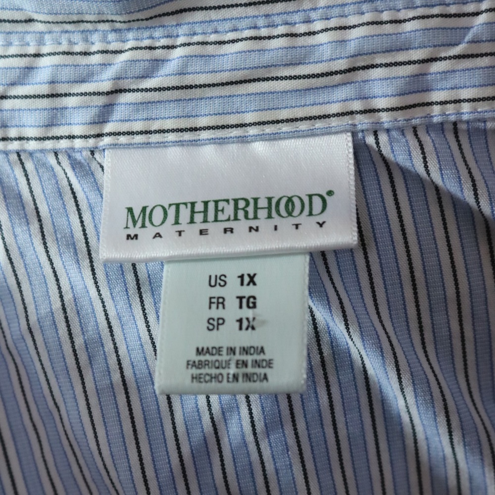 Motherhood Stripe Tie Waist Long Shirt Dress - Picture 8 of 8